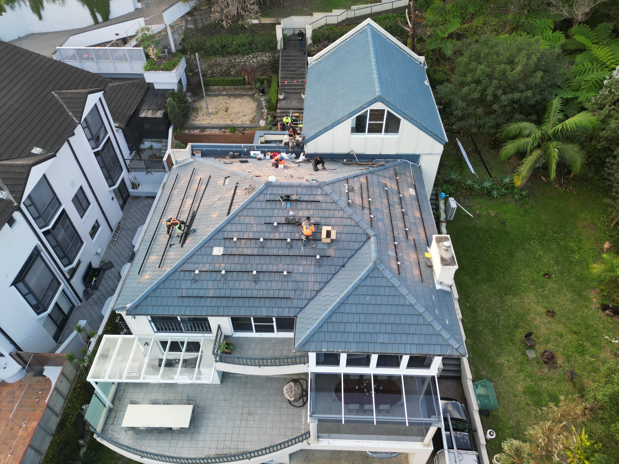 KEG Solar installers working on a Sydney residential rooftop solar job